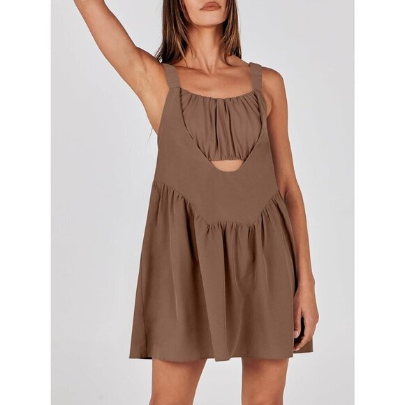 Women Summer Romper Mini Dress Built-in Bra & Shorts - Picture 4 of 6